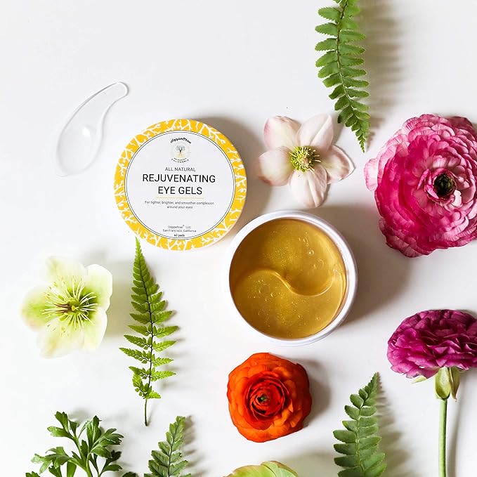 Doppeltree All Natural Caffeine Under Eye Patches & Hydrogel Masks (60 Pads) - Anti Aging Treatment for Crow Feet, Puffiness, Wrinkles, Dark Circles- Formulated in San Francisco-Velvo Beauty