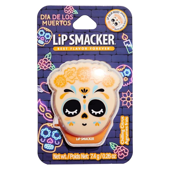 Lip Smacker Day of the Dead Lip Balm - Chilling Citrus (Orange)-Velvo Beauty
