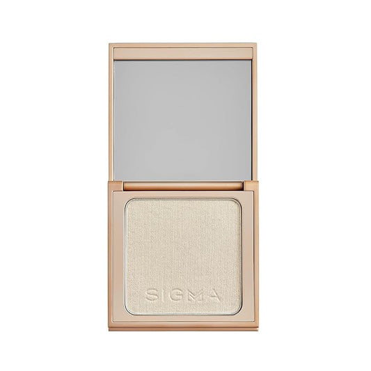 Sigma Beauty Highlighter Makeup – Illuminating Highlighting Powder for Face, Sheer Glimmer Face Highlighter for Cheeks, Cupid’s Bow, & Brow Bone (Moonbeam, Rich Pearl Metallic)-Velvo Beauty