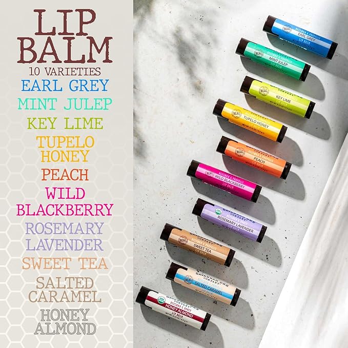 Savannah Bee Lip Balm Hanger 0.15 oz - Invigorating Mint Flavor - Natural Ingredients for Supple, Soft Lips - Convenient Hanger Design (.15 Oz, Wild Blackberry)-Velvo Beauty