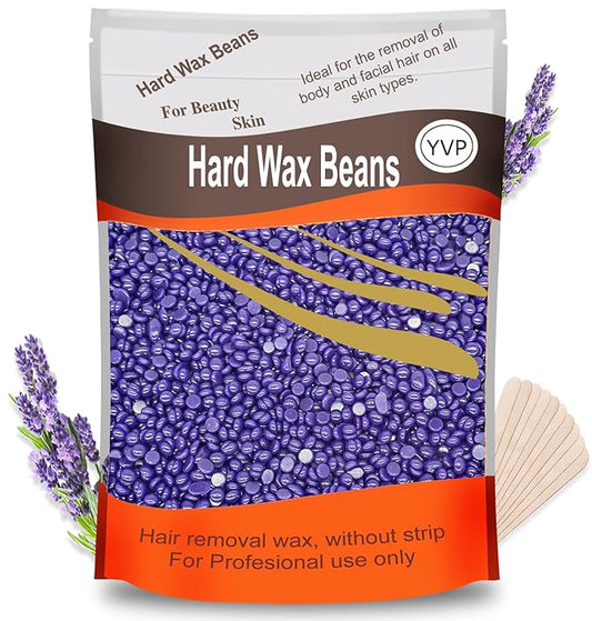 Hard Wax Beads for Hair Removal, Wax Beans for Sensitive Skin, 10 Oz/bag (Lavander), Ideal for Brazilian Waxing, Pearl Wax for Eyebrow, Bikini, Legs At Home-Velvo Beauty