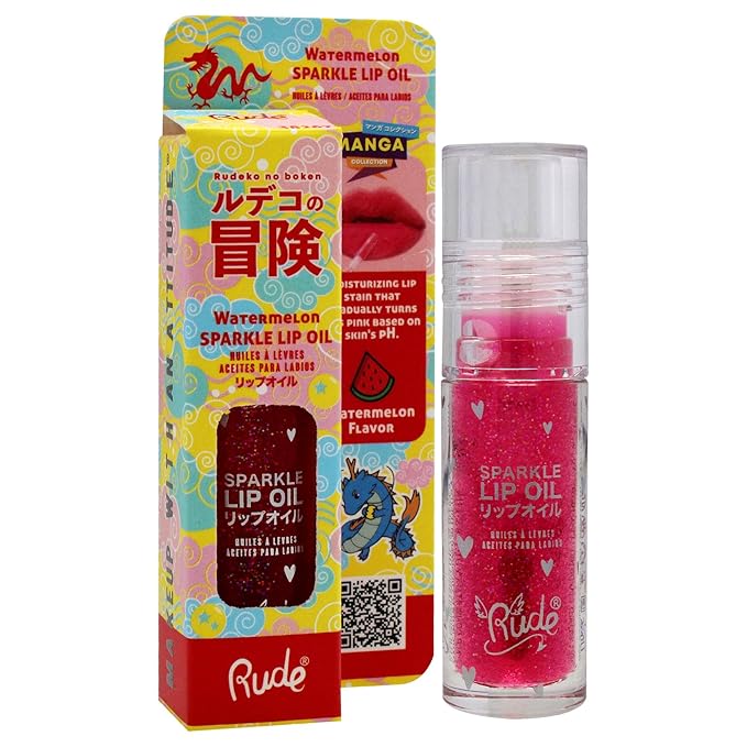 RUDE Manga Sparkle Lip Oil-Velvo Beauty