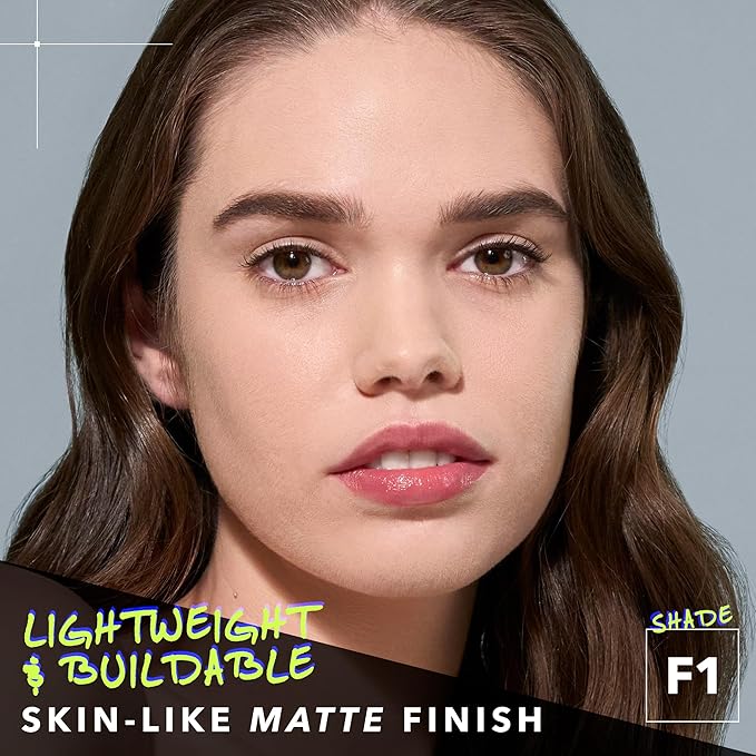 COVER FX Power Play Foundation - Shade F1 - Buildable Full Coverage - Waterproof Sweat-Proof Transfer-Proof - Natural Matte Finish - All Skin Types-Velvo Beauty