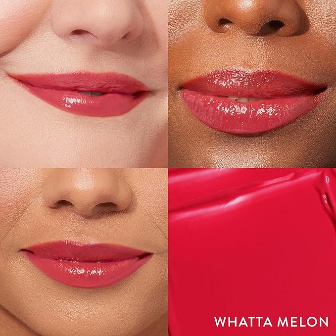 LAURA GELLER NEW YORK Jelly Balm Moisturizing Tinted Lip Color - Whatta Melon Hydrating Vitamin E - Semi-Shine Finish-Velvo Beauty