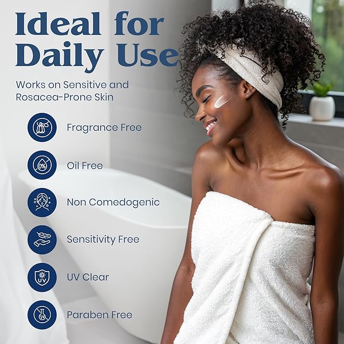 Clear Choice Travel Size Sunscreen for Face SPF 45, Mineral Oil Free Sunblock & Light Moisturizer with Zinc Oxide, Reef-Safe, Broad Spectrum, No White Cast, Dermatologist Recommended 2oz-Velvo Beauty