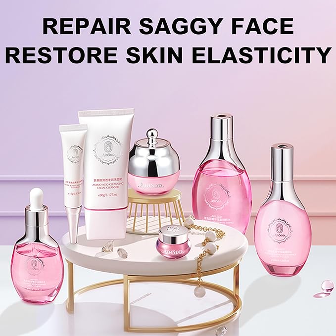 Hyaluronic Acid Anti Aging Skin Care Set Daily Skincare Kit For Women Gift Set 7 Pieces Women Beauty Set-Velvo Beauty