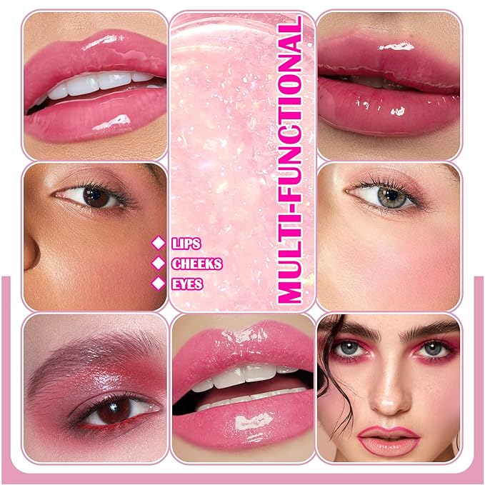 Color Changing Blush,PH Temperature Magic Color Changing Clear Blush Cream,Glossy Shiny Moisturizing Long Lasting Highlighting Lightweight Face Cheek Blush Cheeks Makeup for Women-Velvo Beauty