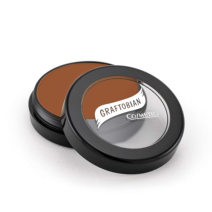 Graftobian HD Glamour Crème Foundation 1/2oz, Weightless Full Coverage Makeup, 65 Inclusive Shades, For All Skin Types, Natural or Full-Glam Looks, For Professionals and Beginners, Warm Umber-Velvo Beauty