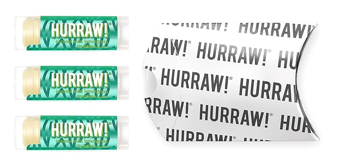 Hurraw! Coconut, Mint, Lemongrass (Pitta) Lip Balm, 3 Pack: Organic, Certified Vegan, Cruelty and Gluten Free. Non-GMO, 100% Natural Ingredients. Bee, Shea, Soy and Palm Free. Made in USA-Velvo Beauty