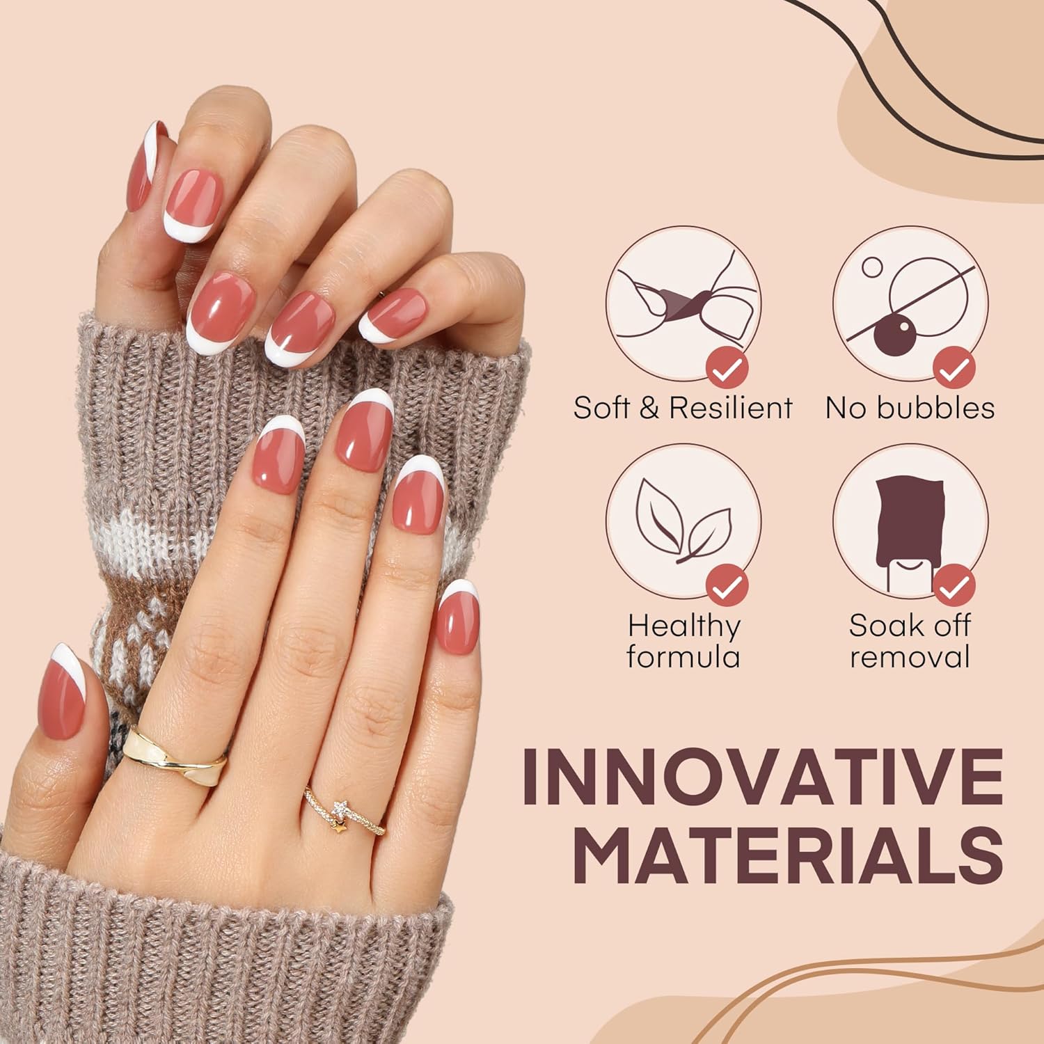 Short Oval Round Nail Tips - 240 Pcs Half Matte Clear Gel Acrylic Nail Tips Full Cover Soft Gel Short Oval Press On Nails Pre-Shaped For Nail Extension Art DIY Salon 12 Sizes-Velvo Beauty