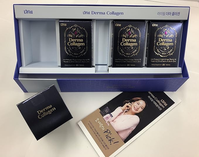 Derma Collagen-Luxury pack (84 tablets * 4 units) -Skin Care with Biotin Vitamin C D E, Collagen peptides and Zinc Selenium for Reduce Wrinkles, Tighten Skin, Boost Hair Skin Nails Joints-Velvo Beauty