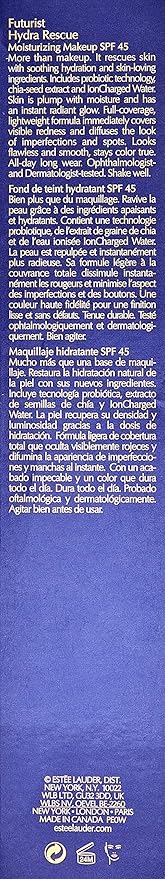 Estée Lauder Futurist Hydra Rescue Moisturizing Foundation SPF 45, 12 Hour Glow, 1.2 oz., 5W1 Bronze-Velvo Beauty