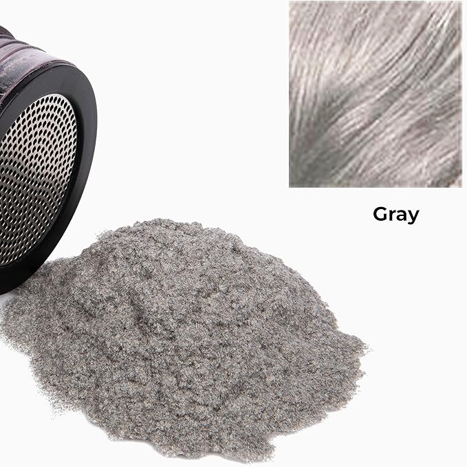 Hair Loss Concealer. Covers Bald Spot And Makes Thin Hair Look 10X Fuller Instantly. All-Natural Hair Building Fiber. Trial Size, 10-Day Supply. Gray-Velvo Beauty