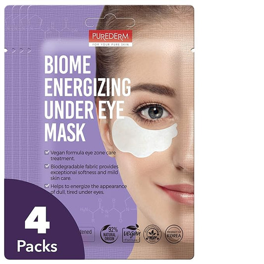 Purederm Biome Energizing Under Eye Mask (4 Pack) – Rich Biome Under Eye Patches for improving skin barrier & Moisturizing-Velvo Beauty