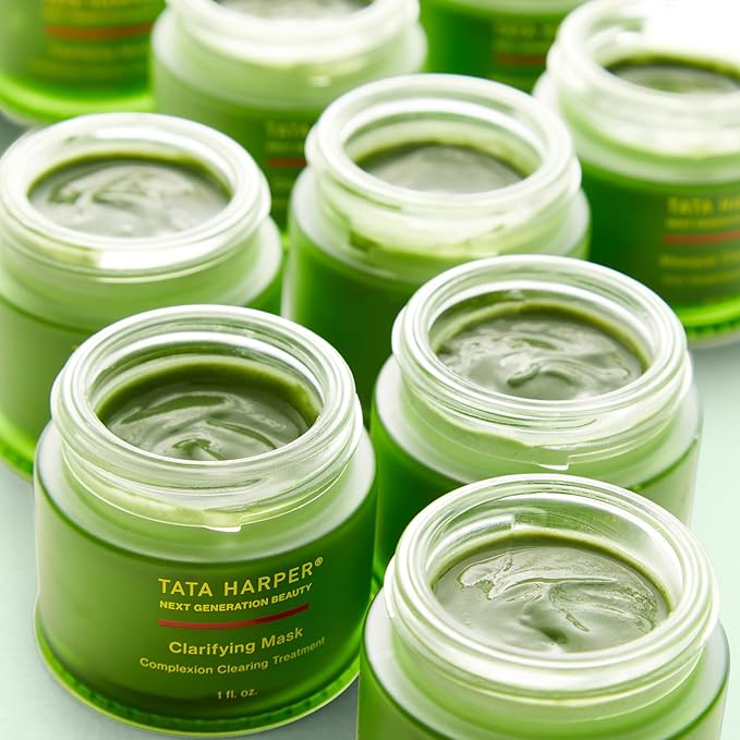 Tata Harper Clarifying Mask, BHA Face Mask for Blemishes, Exfoliating Face Mask with AHA's, Natural Skincare, 30ml-Velvo Beauty