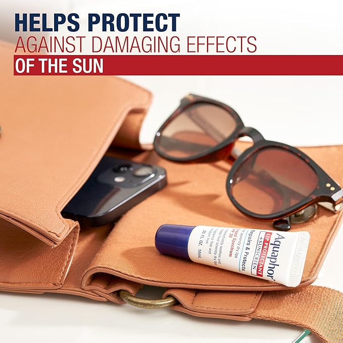 Aquaphor Lip Repair Lip Balm with Sunscreen, Lip Protectant, Lip Balm SPF 30, 0.35 Oz Tube-Velvo Beauty