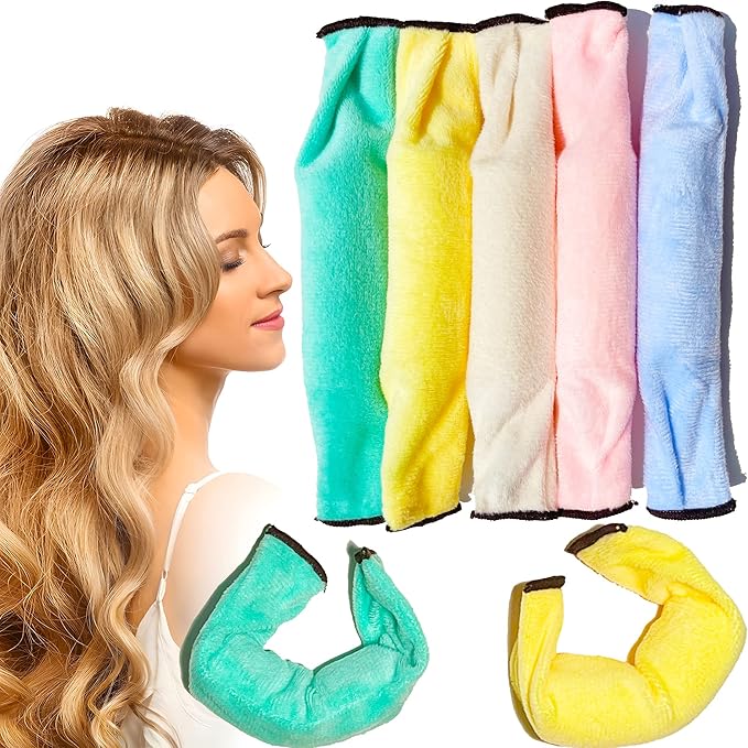 Aimin Hair Heatless Curlers, Soft Foam Hair Curlers To Sleep Tn, Satin No Heat Hair Curlers For Long Hair, Sponge Overnight Heatless Curls Hair Rollers (30 pcs, candy color) … …-Velvo Beauty