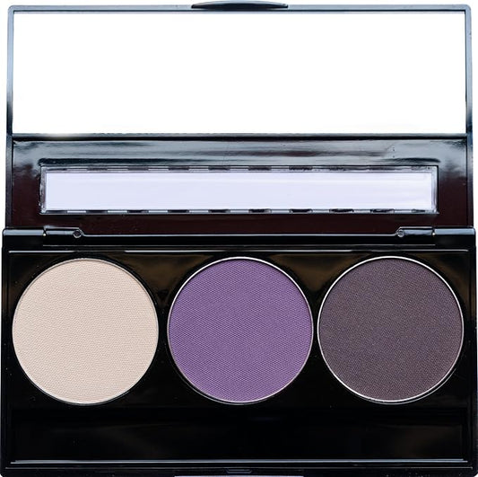 Off White, Matte Medium Lavender Violet, and Matte Deep Purple Vegan Eyeshadow Trio Palette; Talc, Paraben & Cruelty Free-Velvo Beauty
