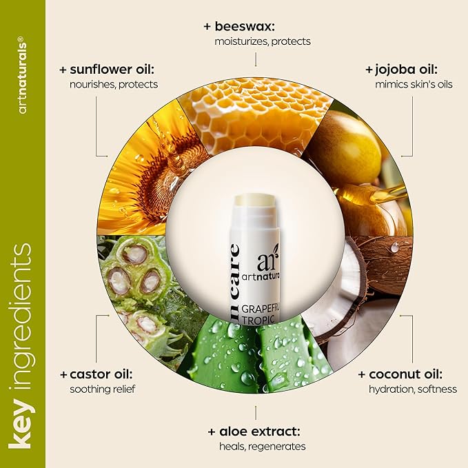 ArtNaturals Organic Beeswax Lip Balm Gift Set - Assorted Flavors with Aloe, Coconut & Jojoba Oils-Velvo Beauty