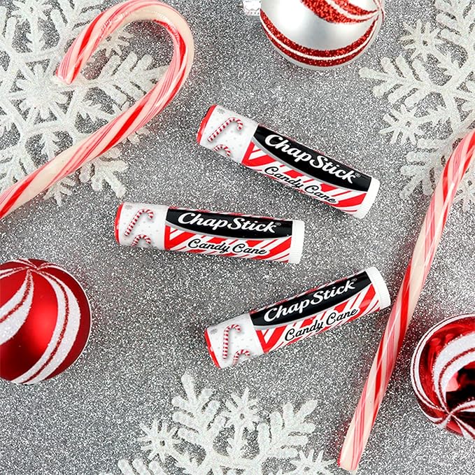 ChapStick Candy Cane Peppermint Lip Balm Tube, Candy Cane Lip Balm and Lip Moisturizer for Lip Care - 0.15 Oz-Velvo Beauty