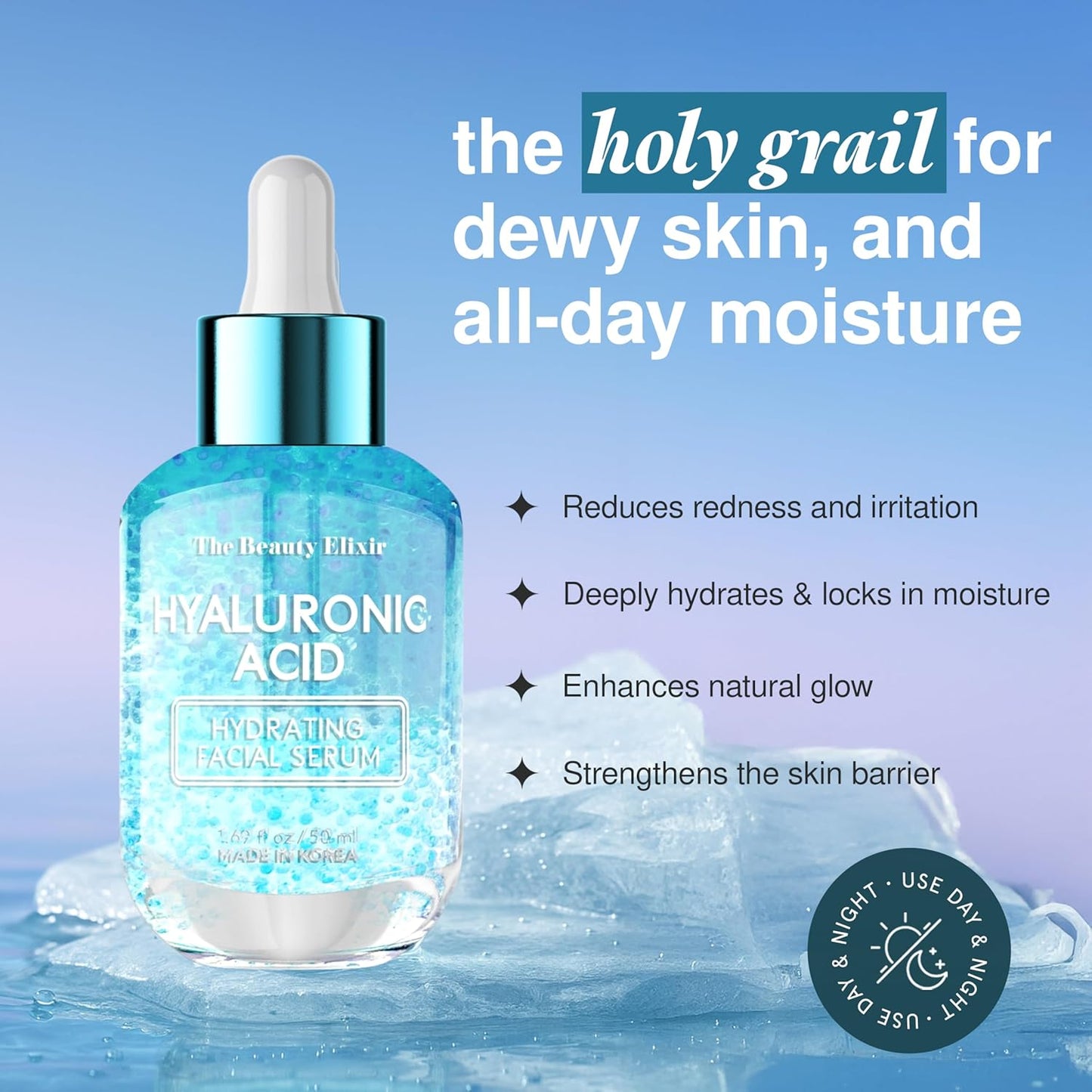 Hyaluronic Acid Serum For Face - Ultra Hydrating, Restores, Smooths & Reduces Wrinkles - Dermatologist Tested, Natural Ingredients, Clean Beauty - Korean Skin Care - 1.69 Fl. Oz-Velvo Beauty