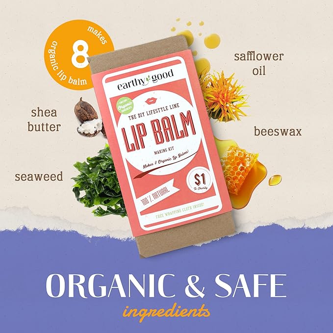 Earthy Good Organic DIY Lip Balm Making Craft Kit By Kiss Naturals-Velvo Beauty