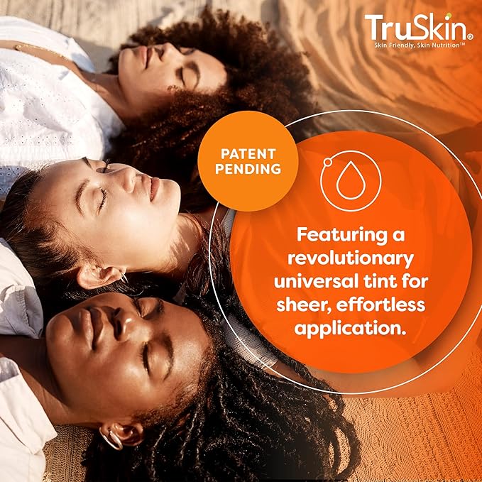 TruSkin Sunscreen Serum for Face – SPF 30 Universal Tinted Mineral Sunscreen Face Serum – Lightweight Transparent Finish – Zinc Oxide, Vitamin C, Hyaluronic Acid, Ceramides, All Skin Types, 1 fl oz-Velvo Beauty