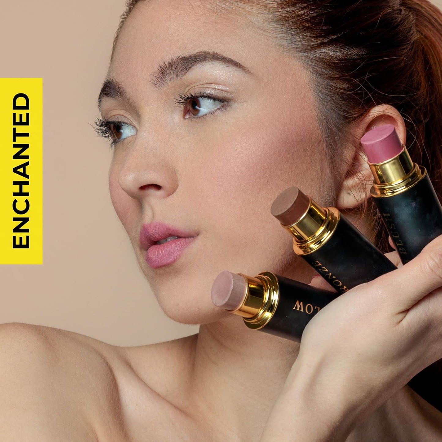 Cream Contour Stick Set – Blush, Bronzer & Highlighter Trio | Hydrating, Buildable, High-Pigment Makeup with Shea Butter & Vitamin E | Phoenix Beauty Gift Set (Enchanted)-Velvo Beauty