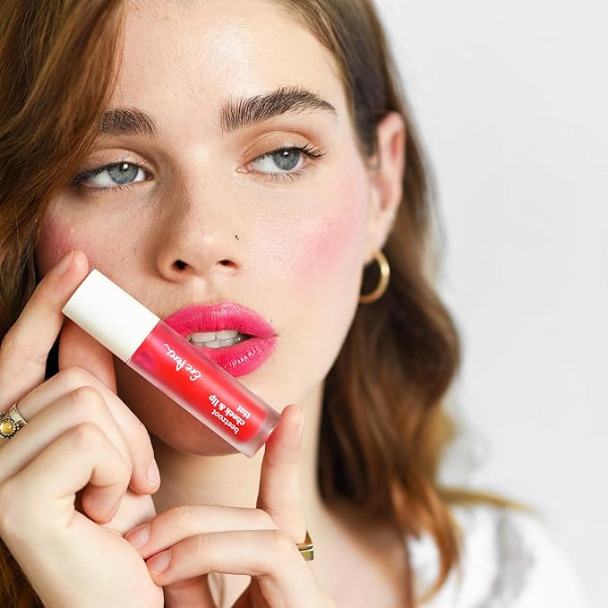 Ere Perez - Natural Beetroot Cheek + Lip Tint | Water-Resistant, Long-Lasting, Hydrating, Vibrant | Blue Agave, Rosehip Oil, Vitamin E | Vegan, Cruelty-Free, Clean Beauty (Fun-Pink)-Velvo Beauty