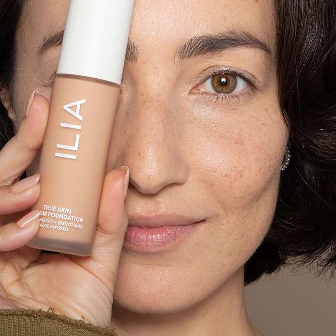 ILIA - True Skin Serum Foundation | Non-comedogenic, Cruelty-Free, Vegan, Weightless Feel, Buildable Coverage, Safe For Sensitive Skin (Texel SF3)-Velvo Beauty