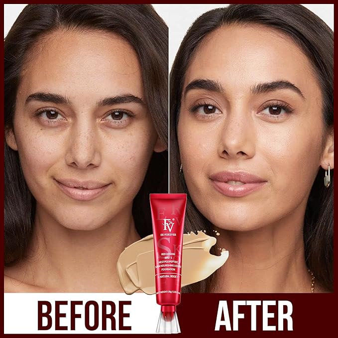 FV Waterproof Foundation with Oil-control, No Transfer & Long Lasting, Matte Foundation for Oily/Normal Skin, Liquid Makeup Foundation with Buildable Coverage for Face, 30g, Natural Beige-Velvo Beauty