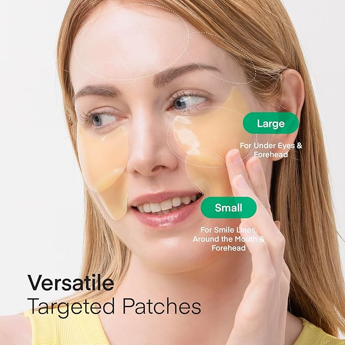 TEREZ & HONOR Vitamin C Eye Patches - 60 Pcs Korean Brightening & Hydrating Under Eye Masks with Tranexamic Acid, Caffeine, Hyaluronic Acid - Dark Circles, Puffiness & Wrinkles Hydrogel Treatment-Velvo Beauty