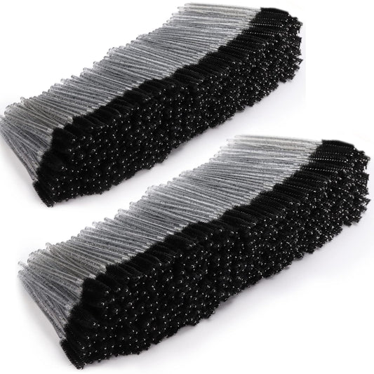 Tbestmax 2000 Disposable Mascara Wands Eyelash Brush Spoolies for Eyebrow Eye Lash Extension Black-Velvo Beauty