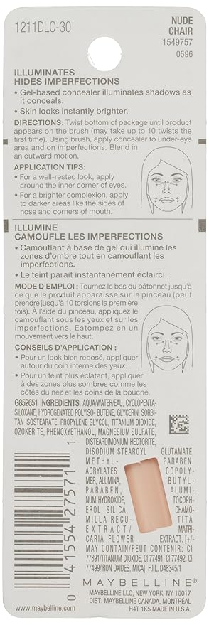 Maybelline New York Dream Lumi Touch Highlighting Concealer, Nude, 0.05 Fluid Ounce-Velvo Beauty