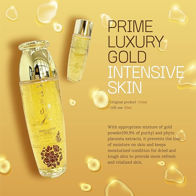 YEDAM YUN BIT Prime Luxury Gold Women Skin Care Set With Skin, Emulsion, Cream, BB Cream,Wrinkle Care Nourishing And Moisturizing, Calming Korea Cosmetics-Velvo Beauty