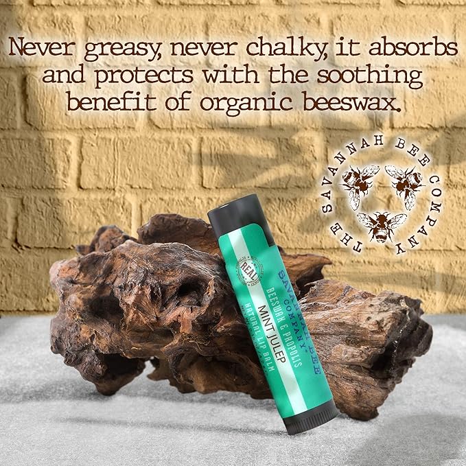 Savannah Bee Company Lip Balm - Lip Moisturizer for Chapped Lips - Hydrating Lip Balm with Pure Honey-Velvo Beauty