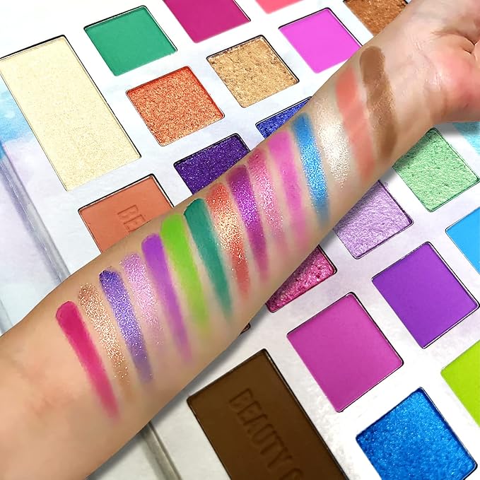 82 Vibrant Shades Makeup Palette - Matte, Shimmers, Glitters, Blush, Highlighter, Contour - Highly Pigmented Beauty Kit for Eye and Face - Perfect for Creating Bold and Unique Looks-Velvo Beauty