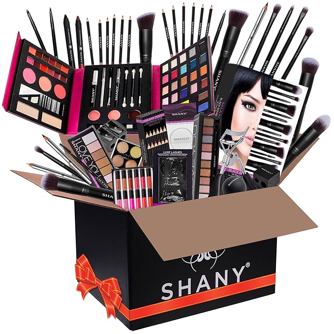 SHANY Cosmetics SHANY Gift Surprise- AMAZON EXCLUSIVE - All in One Makeup Bundle - COLORS & SELECTION VARY MULTI-COLORED, Unscented-Velvo Beauty