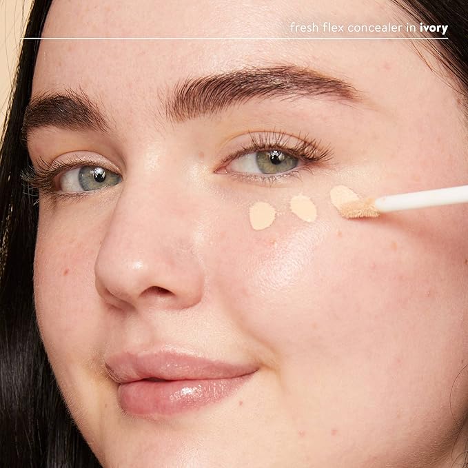 Honest Beauty Fresh Flex Concealer with Niacinamide + Vitamin E + Hyaluronic Acid | Vegan + Cruelty free | Ivory, 0.17 fl oz-Velvo Beauty