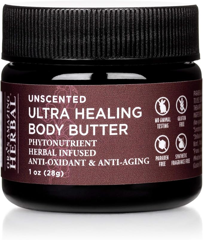 Ora's Amazing Herbal Unscented Moisturizer Travel Set, Touchy Skin Salve, Unscented Body Butter & Body Oil Set, Travel Size, Eczema and Senstivie Skin-Velvo Beauty