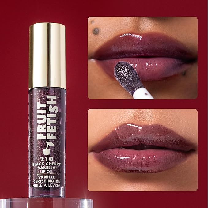 Milani Lip Oil with Vitamin E for Instant Hydration, Fruit Extract Infused Lip Treatment and Moisturizing Lip Gloss - Black Cherry Vanilla-Velvo Beauty