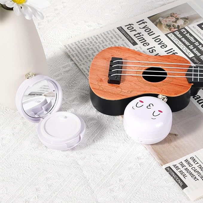 2 Pack Lip Balm Containers,Plastic Portable Empty Lip Balm Container with Mirror and Silicone Lip,Empty Lipstick Dispenser Box for Travel,Home-Velvo Beauty