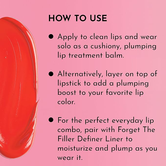 LAWLESS Forget the Filler Lip Plumping Line Smoothing Tinted Balm, Cherry Vanilla, Red, 0.09 Ounce-Velvo Beauty