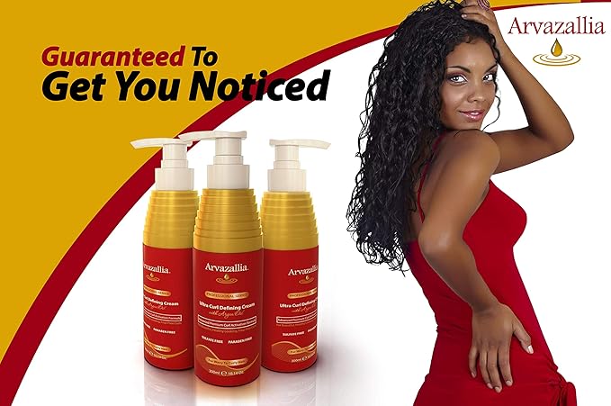 Arvazallia Ultra Curl Defining Cream with Argan Oil for Wavy and Curly Hair-Velvo Beauty