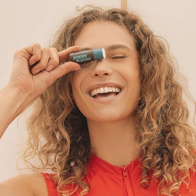 Poppy & Pout Coastal Coconut Jumbo Lip Balm | All Natural Lip Balms & Moisturizers | Hydrates with Beeswax, Vitamin E, Organic Coconut Oil | Cruelty-Free | Lip Balm in Recyclable Cardboard Tube-Velvo Beauty