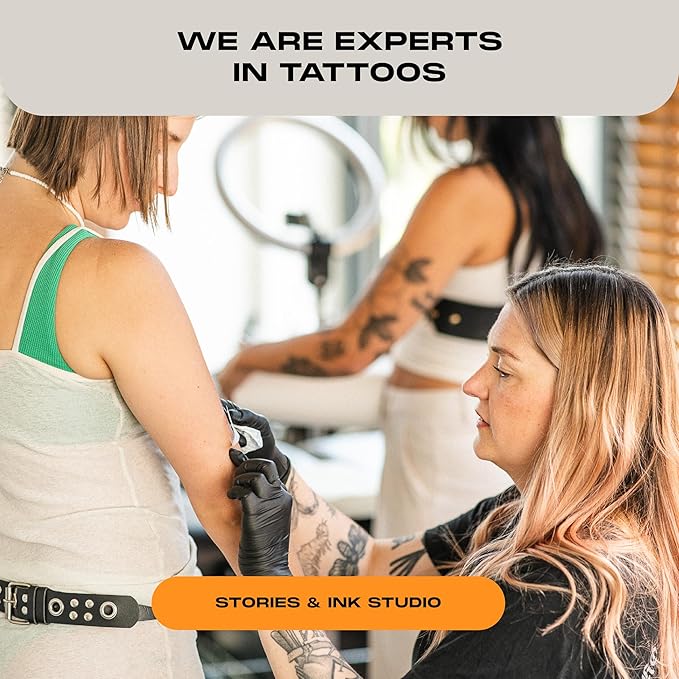 Stories & Ink Tattoo Care | HIGHLIGHTING BODY OIL for healed skin - Refreshes Faded Tattoos for Instant Tattoo Glow, 100 mL / 3.4 Fl Oz-Velvo Beauty