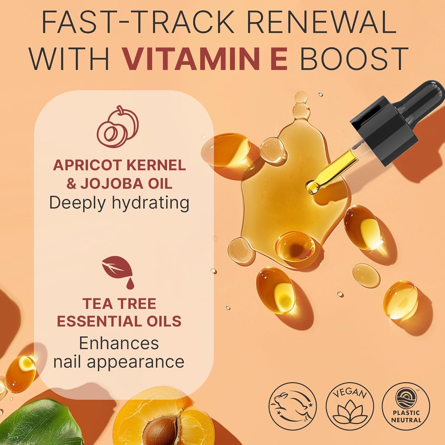 Organic Nail and Cuticle Oil - USA Made Nail Oil for Growth & Strength with Jojoba and Vitamin E, Repair for Damaged Nails & Cuticle Softener made with Natural Ingredients, Nails Care Products-Velvo Beauty