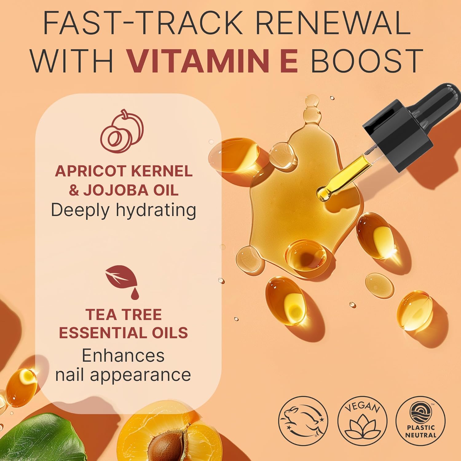 Organic Nail and Cuticle Oil - USA Made Nail Oil for Growth & Strength with Jojoba and Vitamin E, Repair for Damaged Nails & Cuticle Softener made with Natural Ingredients, Nails Care Products-Velvo Beauty