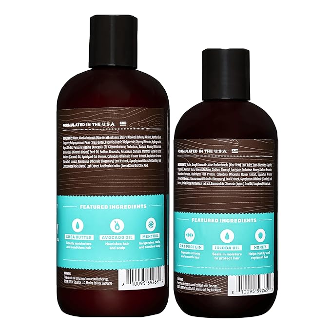 Dr. Squatch Natural Hair Bundle for Men - Healthy, Full Looking Hair - Coconut Castaway Shampoo (8 fl oz), Coconut Castaway Conditioner (11.5 fl oz)-Velvo Beauty