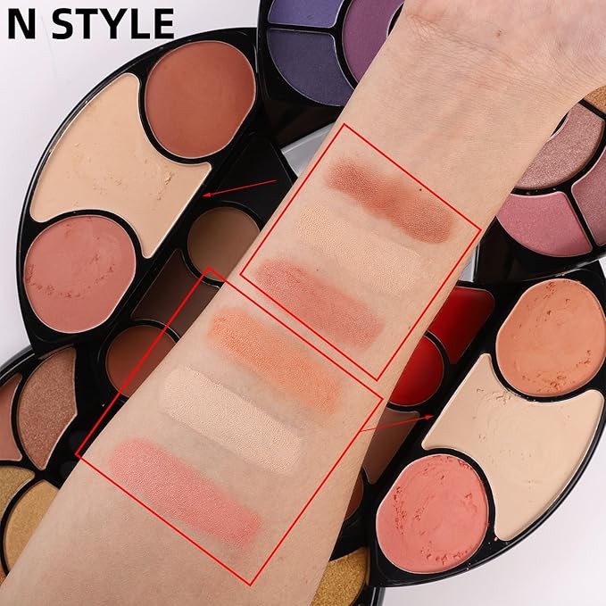 57 Colors Makeup Set (Type N) for Valentines Day Gifts, Professional Makeup Kit for Women Full Kit, High Pigmented Eyeshadow Palette for Beginners, Make up Gifts for Girls and Kids-Velvo Beauty